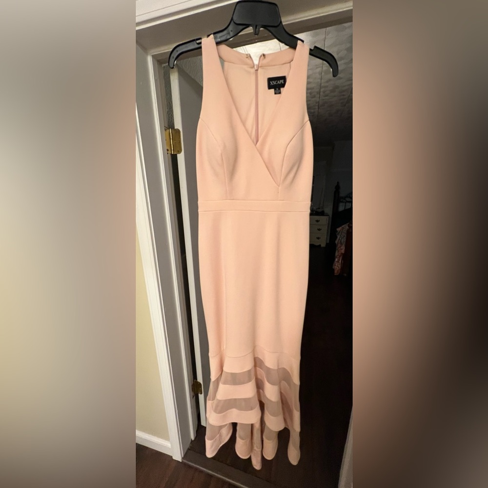 Xscape Blush Pink Midi Dress